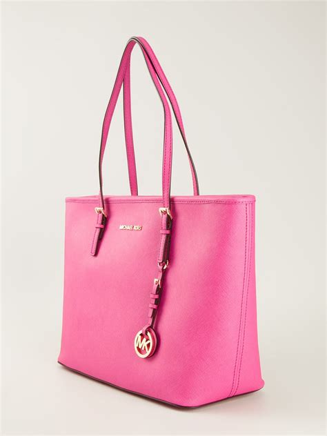 michael kors pink bag tote|Michael Kors pink suitcase.